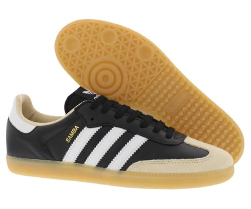 adidas Samba Leather Mens Shoes Size 11.5, Color: Core Black/Footwear White/Gum 3 by adidas - Used condition - Image 4
