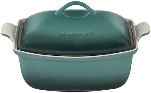 Le Creuset Heritage Stoneware - Panadero profundo con tapa, 4.5 cuartos de galón., Artichaut