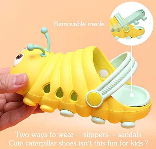 Toddler Caterpillar Clogs Boys Girls Cute Sandals Little Kids Light Slip On Shoes Baby Summer Beach Water Slippers #TOP3