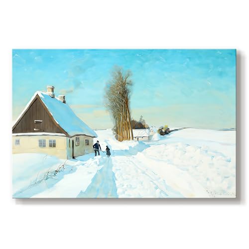 Hans Andersen Brendekilde | Snow in Winter | Abstract Wall Art | LT629