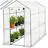 tectake® Gewächshaus mit UV-beständiger PE-Gitterfolie