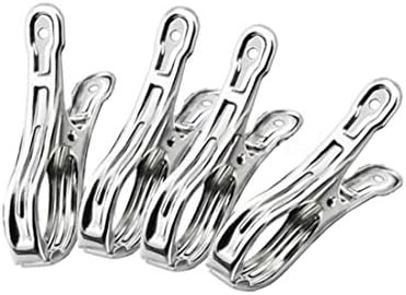 FOMMEN Metal ClothesPins,Clothes Pins 20 Pack 3.5 Inch Stainless Steel Pool Towel Clips,Chair Clips for Beach Towels,Let Your Clothes, Quilts, Blankets from Blow Away Or Decline