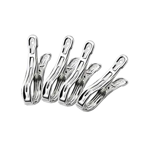 Fommen FOMMEN20180812 Metal Clothespins,Row Cover Clips 20 Pack 3.5 Inch Stainless Steel Pool Towel Clips,Chair Clips cover