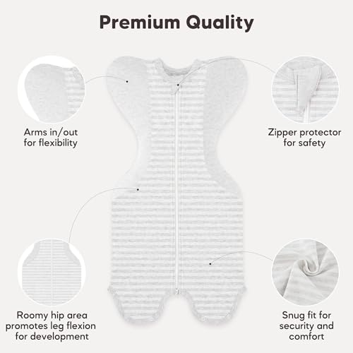 Image of Susurration 2-Pack Baby Swaddle Sleep Sacks - Swaddles for Newborns, Infant 0-1-3 Months, Baby Girls, Boys, Soft & Snug Newborn Sleep Sack, Nursery Swaddling Blankets(1-3M, 8-13lb)