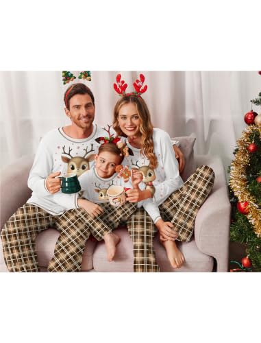 Ekouaer Men Pajamas Set Two Pieces Christmas Sets for Family Photo - image 3