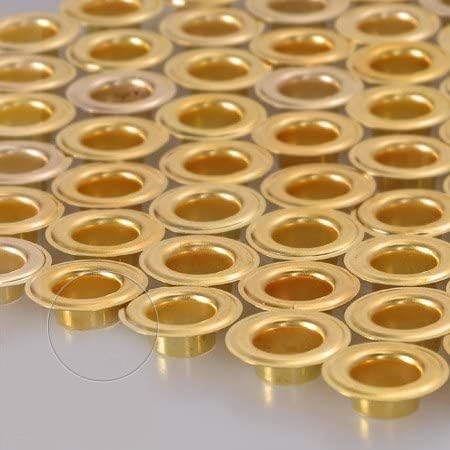 1000 Pieces 1/2" #4 Grommets and Washers Brass Eyelet Die Press Tool for Posters Tags Bags Sign