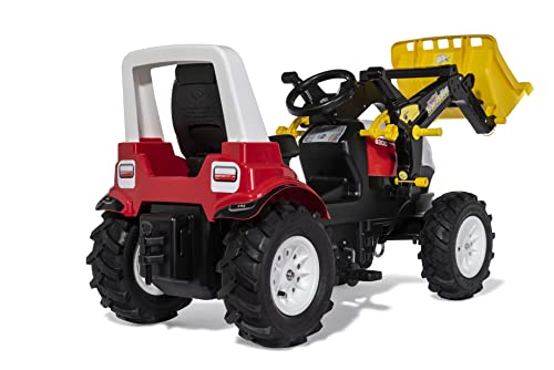 Rolly Toys rollyFarmtrac Steyr 6300 Terrus CVT 730025 (von3-8 Jahre, inkl. rollyTrac Lader und rollyAir Tyres, Sitz längen-und höhenverstellbar), rot