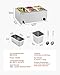 VEVOR 5-Pan Commercial Food Warmer, 24QT Electric Steam Table, 1200W Professional Countertop Stainless Steel Buffet Bain Marie with 86-185°F Temp Control for Catering and Restaurants, Silver
