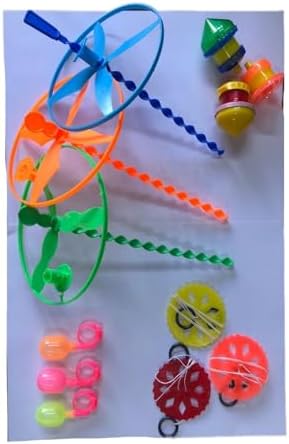 hyd 3'Er Adet Ufo Fırıldak Plastik Topaç Ufo Fırfır Su Yüzüğü Nostaljik Eğitici Oyuncaklar