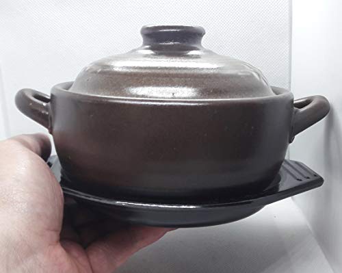 16.9Ounce(500Cc)Korean Traditional Ceramic Stone Bowl With Trivet For Dolsot Bibimbap Stew Soup #TOP2