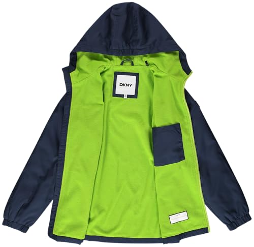 Image of DKNY Boys Fleece Jacket - Water and Wind Resistant Polar Fleece Lined Boys Windbreaker Jacket - Cozy Outerwear Kids Jackets