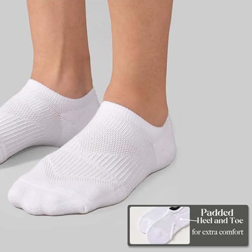 Image of ForBaysy Low Cut No Show Socks Womens Athletic Cushioned Ankle Socks for Sneakers Invisible Sport Cotton Socks Multiple Pairs