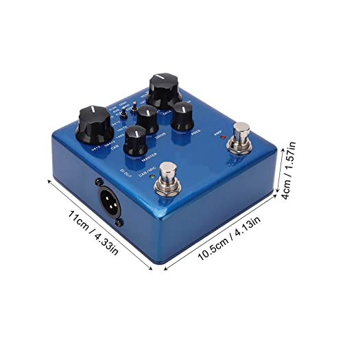 NUX Solid Studio Cabinet & Power Amp Simulator Pedal NSS-5 with 8 Cabinet and 8 Microphone Types - Blue Tone Effect Pedal - Thumbnail 6