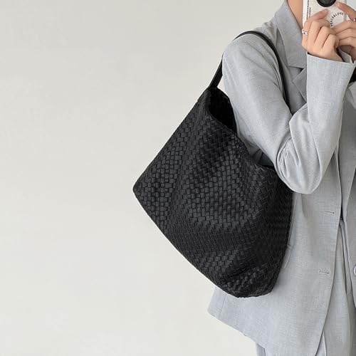Bolso Tote tejido hobo estilo Boston para mujer miniatura 4