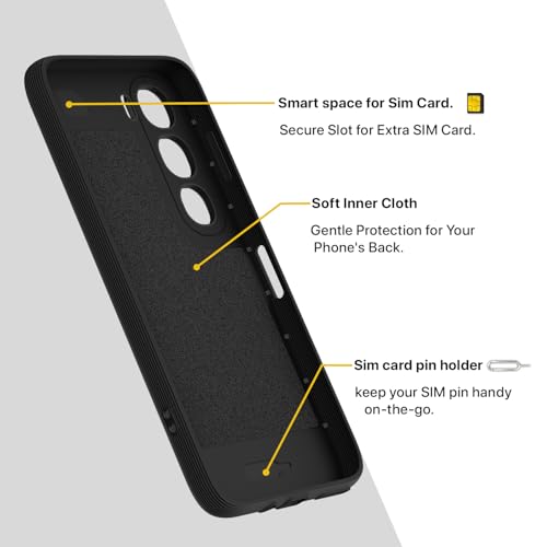 Image of Pikkme Back Cover for Vivo Y31 5G Camera Protection 3D Hexa Cube Design Silicone Protective Bumper Case (Black)