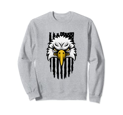 Bandera Americana de Águila Calva Retro Sudadera