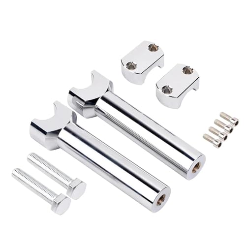 Adaptateur guidon moto 25 mm chrome pour voyage et sorties custom en liberté
