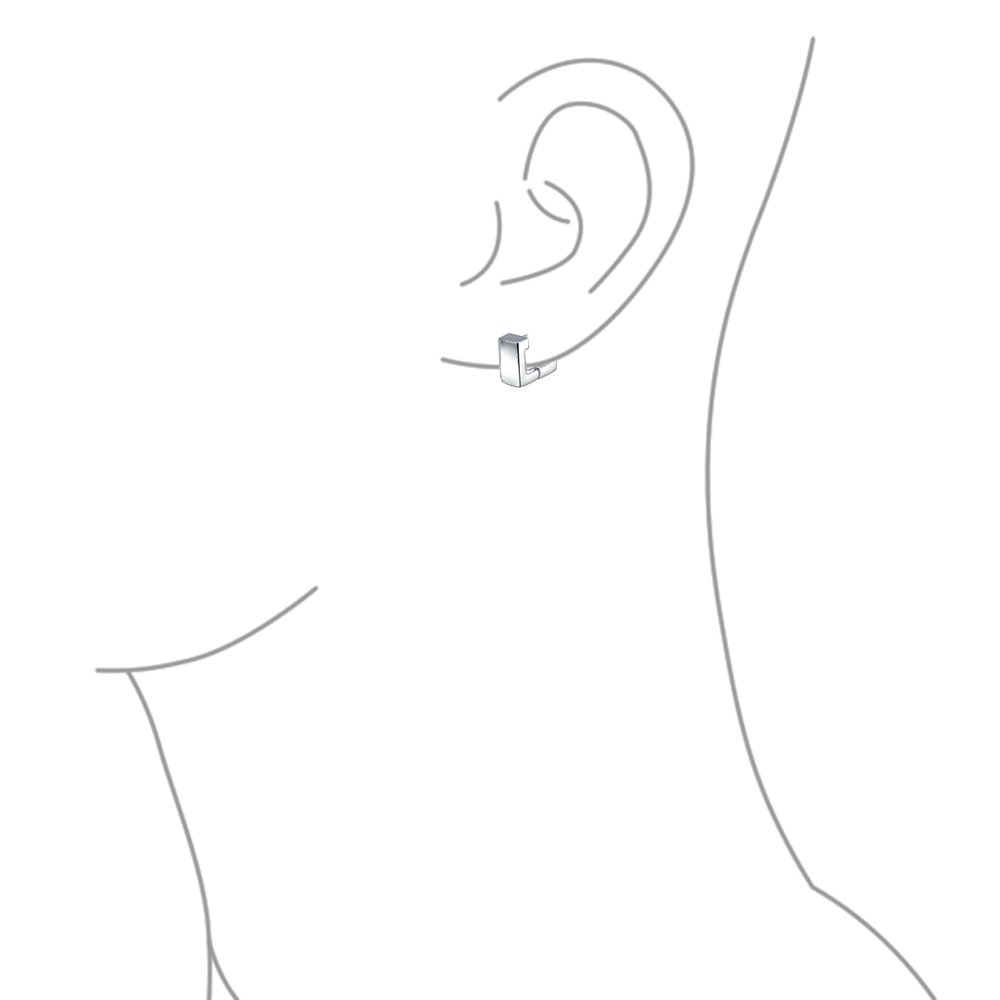 Orecchini Unisex Minimalisti Personalizzati Geometrici A Due Tonalità Con Forma Rotonda E Quadrata Aderenti Al Lobo Per Donne Placcati In Oro 14K E Argento Sterling .925