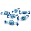 Blue Mints Individually Wrapped 2LB Menthol Flavored Breath Mints, Hard Shell with Soft Chewy Center