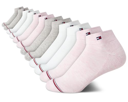 Tommy Hilfiger Womens Quarter Socks - 12 Pack Soft Cushioned Athletic Quarter Length Ankle Socks for Women (Sizes: 4-10)