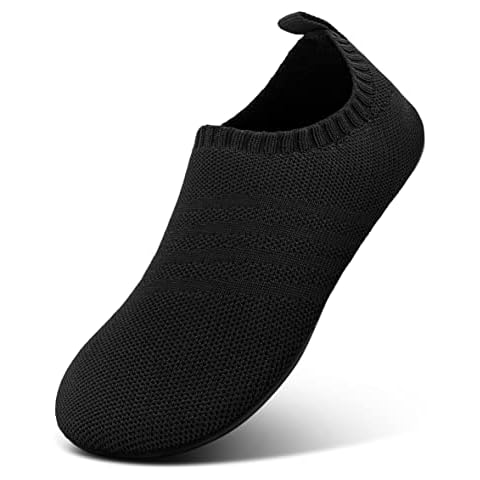 Sosenfer Hausschuhe Herren Pantoffeln DamenKomfortabel Barfußschuhe Herren Antirutsch Hausschuhe Unisex Schwarz 43 Cover