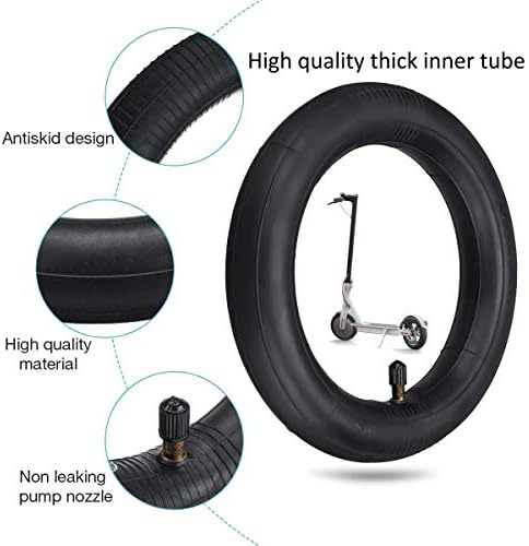 Merklano 8.5 Inch Double Thickness Inner Tubes Tires Electric Scooter Rubber Tire 8 1/2x 2 Replacement Tyre For Xiaomi M365 Other 8.5-Inch Universal Inflatable Inner