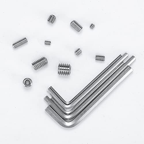 300 Pcs Stainless Steel Socket Head Screws Assortment Kit, Allen Head Socket Hex Head Screws, Metric M3 M4 M5 M6 M8 Grub Screws Set For Door Handles, Light Fixture #TOP2