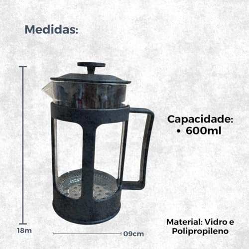 Conjunto Café da Manhã Cremoso Cafeteira Italiana De Alumínio 3 Xícaras Manual 150ml Cor Preta + Caf