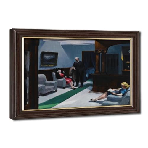 Toile Edward Hopper pour hall d'hôtel créez une ambiance de cabinet de travail
