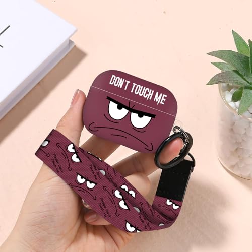 Image of Compatible with Airpods Pro 3 Case(2025),Don't Touch Me for Airpods Pro 3rd Generation Cases Cover with Lanyard Soft Silicone Cute Shockproof Cover for Women Men,Black