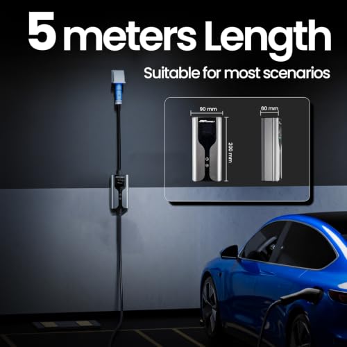 Image of 7.5kW Portable EV Charger 32A | Smart App Control | 1 Phase | IP67 Waterproof | 5M TPU Cable | Charger Only