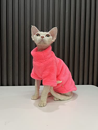 Sphynx Roupas de gato sem pêlos sólido macio suéter de pele falsa roupa bonito pulôver outono invern