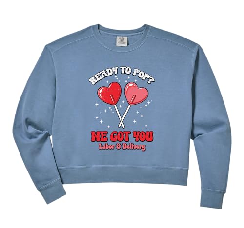 Womens Valentines Day Labor Delivery Nurse Pop Scrub Top Women