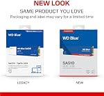 Western Digital 2To WD Blue SA510 SATA Disque SSD Interne - SATA III 6 Gb/s, M.2 2280, Jusqu'à 560 Mo/s - WDS200T3B0B