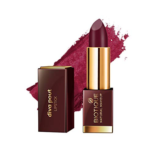 Image of Biotique Natural Makeup Diva Pout Lipstick, Midnight Passion, 4g