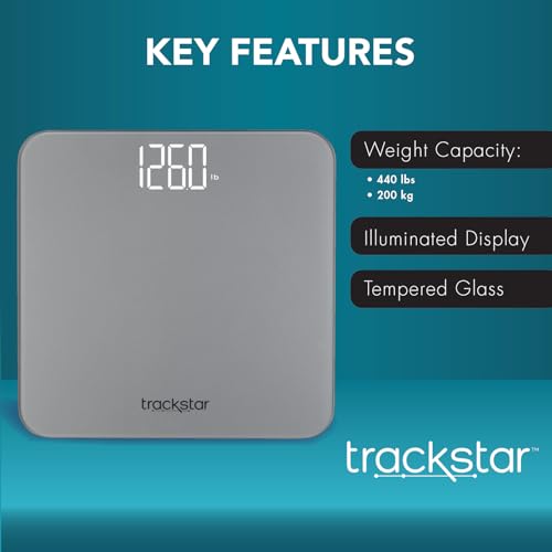 trackstar Digital Weight Scale, Bluetooth, Silver - Image 4