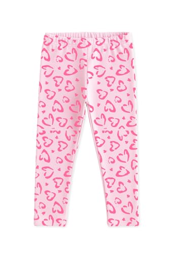 Image of Trampoline Girls Printed Leggings Pack of 3 | Cotton Lycra Stretchable Solid Leggings | Soft & Comfortable Slim Fit Bottoms for Kids - Purple, Pink & Black
