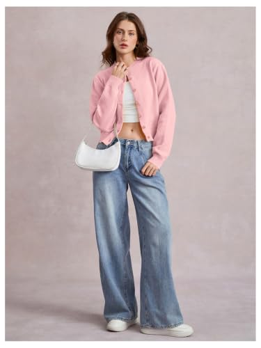 Image of SOLY HUX Women's Button Down Cropped Lightweight Cardigan Sweater | Cute Fall Fashion, 2026