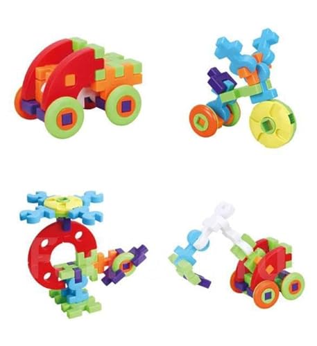 Blocos De Montar Didático Infantil Educativo - 124 Peças