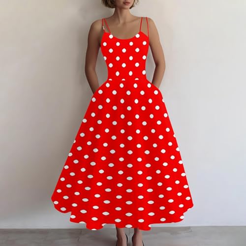 Vestido midi mujer retro sin caídas gracias a sus tirantes dobles 2