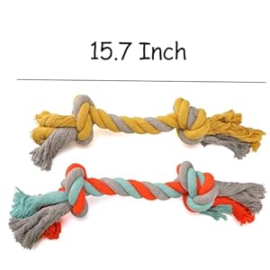 LUCKITTY 2 Pack 15.7 Inch Dog Rope Toys for Large Aggressive Chewers, Heavy Duty Indestructible Dog Chew Toys, Teeth Cleaning, Yellow Orange LUCKITTY 2 Pack 157 Inch Dog Rope Toys for Large Aggressive Chewers Heavy Duty Indestructible Dog Chew Toys Teeth Cleaning Yellow Orange