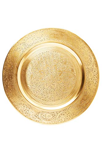 Marokkanischer Tisch Beistelltisch aus Metall Sule ø 40cm rund | Orientalischer runder Teetisch klein mit klappbaren… – Bild 3