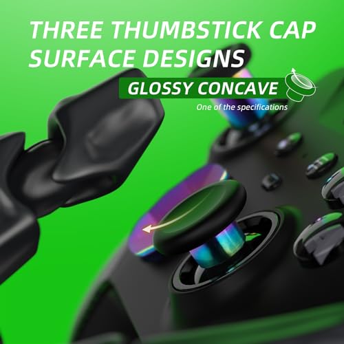 eXtremeRate 13 en 1 Component Pack Kit para Xbox Elite Series 2 Control 6 Joysticks Metálicos & Herramienta de Ajuste 2 D-Pads 4 Paletas para Xbox Elite Series 2 Core Mando-Rainbow Metálico - imagen 6