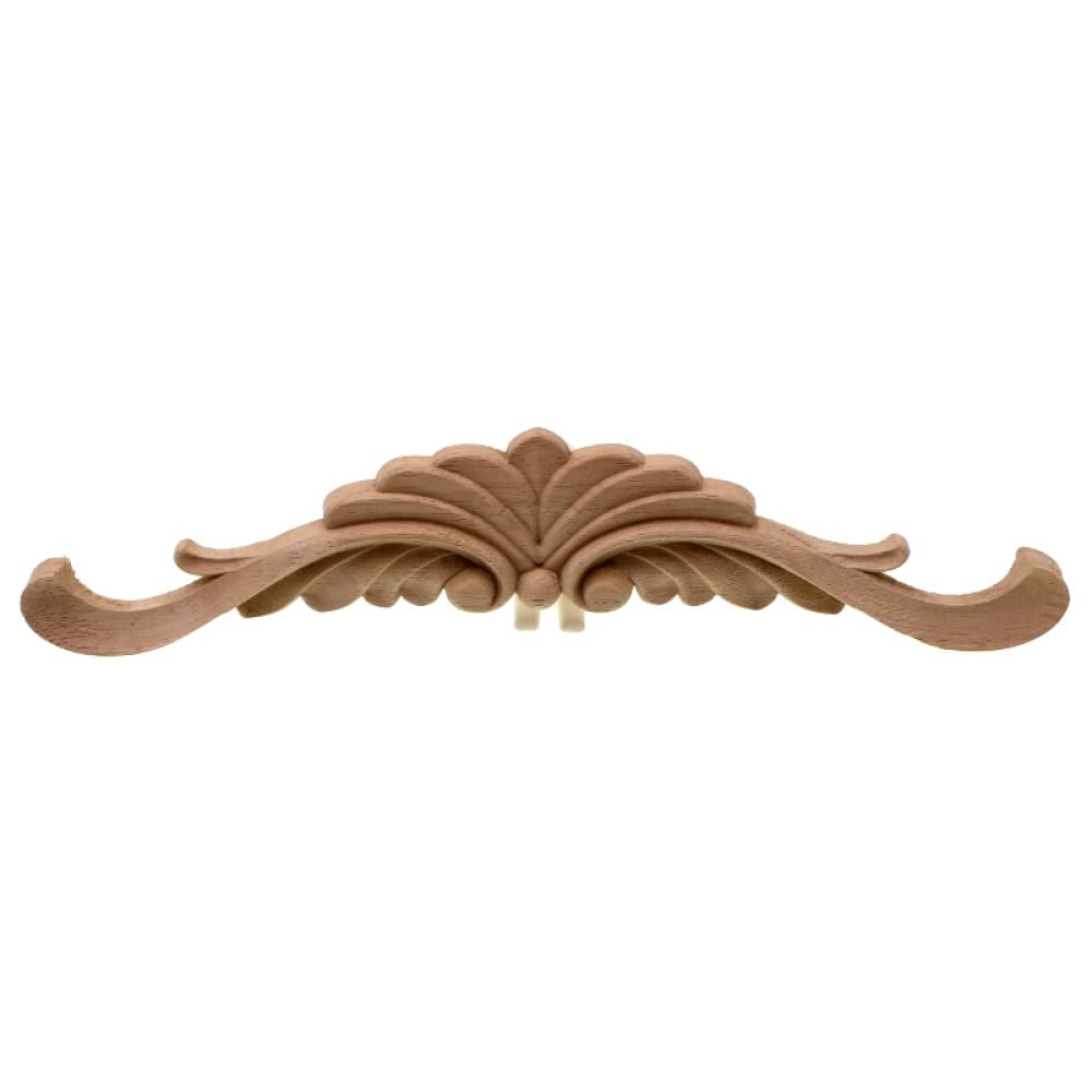 Coin onlay sculpté en bois brut à peindre pour décoration de meubles