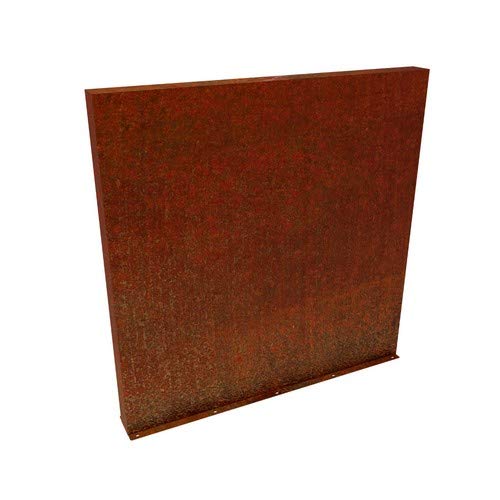 Round Wood Sede Corten Steel Wall -250 x 20 x H.200cm- Garden Wall - Garden Design - Garden Feature