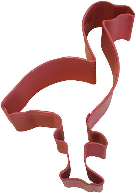 R&M Flamingo Cookie Cutter, 4-Inch, Pink with Brightly Colored, Durable, Baked-on Polyresin Finish