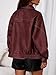 PRETTYGARDEN Faux Leather Jacket Women Bomber Motorcycle Zip Up Jackets Oversized Fall Fashion Outfits 2026 Winter Coats (Wine Red,XX-Large)