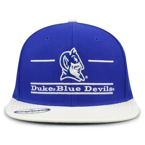The Game NCAA Licensed Duke Blue Devils Flat Brim Snapback Hat, Duke University Game Day Hat