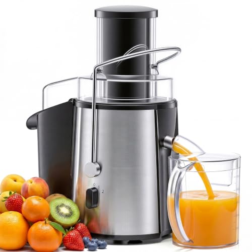 Image of NEWBULIG Centrifugal Juicer, 3 inch Feed Chute, Silver