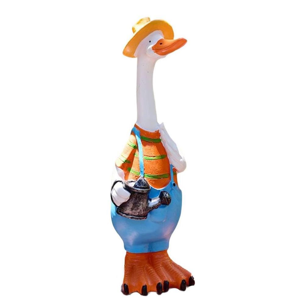 Statue de jardin canard mignon en résine pour égayer votre espace extérieur